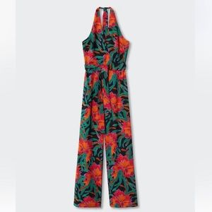 NWT Mango Floral Print Halter Jumpsuit, Small